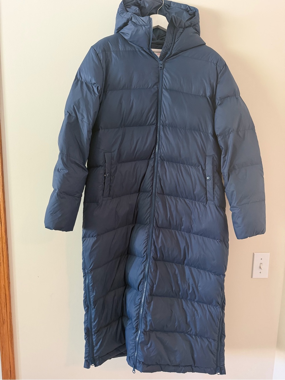 Joe Fresh Navy Long Hooded Puffer Coat for Kids